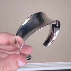 Vintage Solid Silver 925 Cuff Bracelet, Jewelry, Estate Jewels, Sterling
